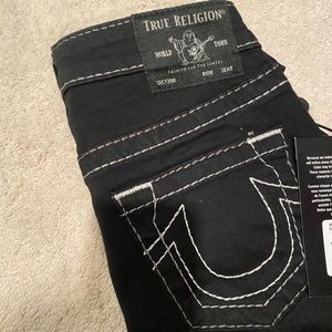 black and white true religion jeans